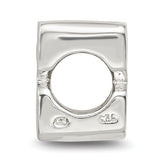 Sterling Silver 925 Number 3 Bead with Polished Finish Timeless Craft Charm